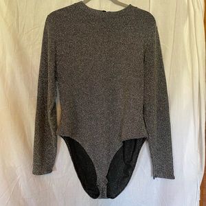 H&M Sparkly Long-Sleeve Bodysuit